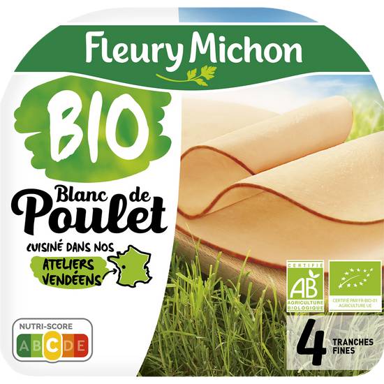 Bio - Blanc De Poulet - 4 Tranches - Biologique Fleury Michon 120 gr