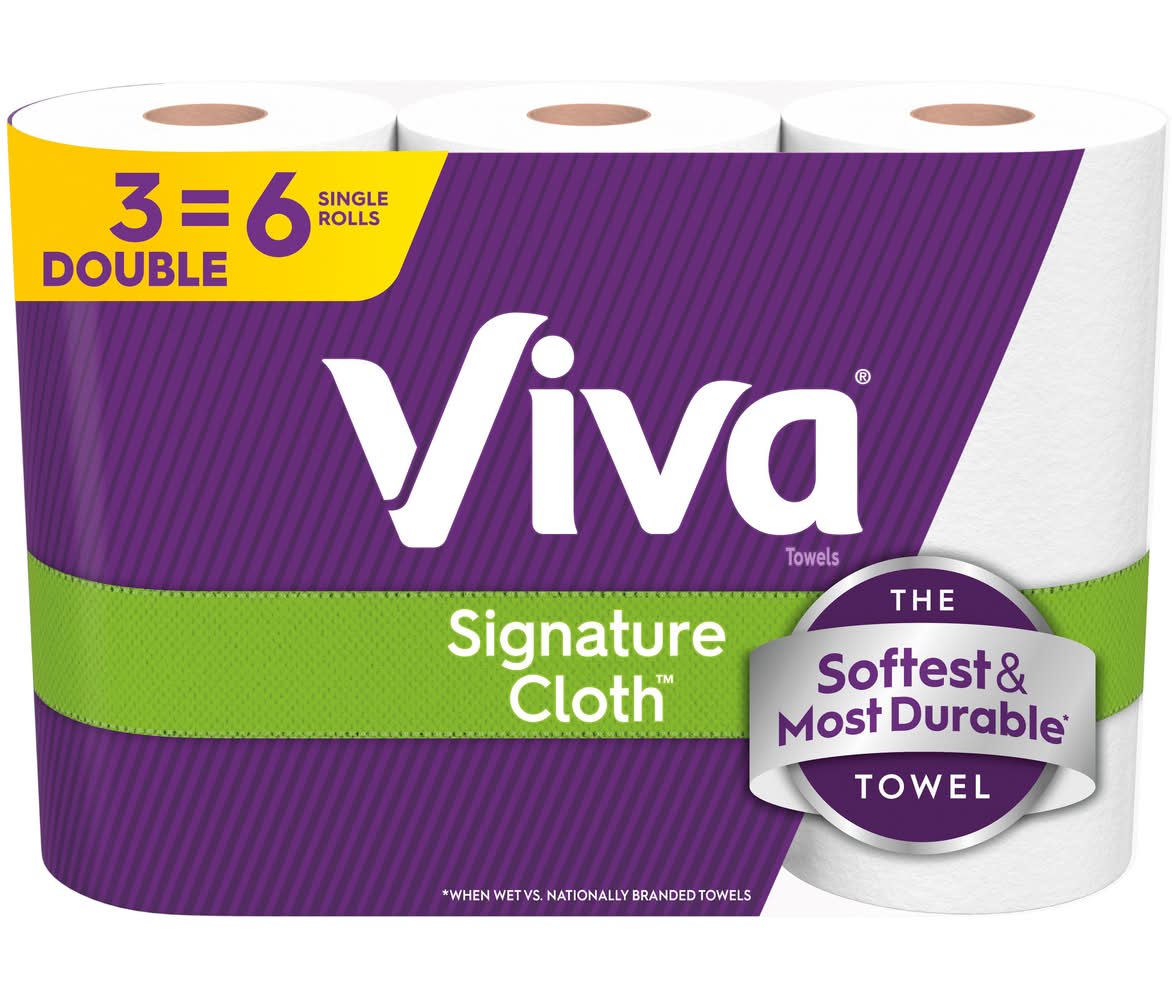 Signature Cloth 1 Ply Softest & Most Durable Paper Towels, 27.9x14.9 cm (3 ct)