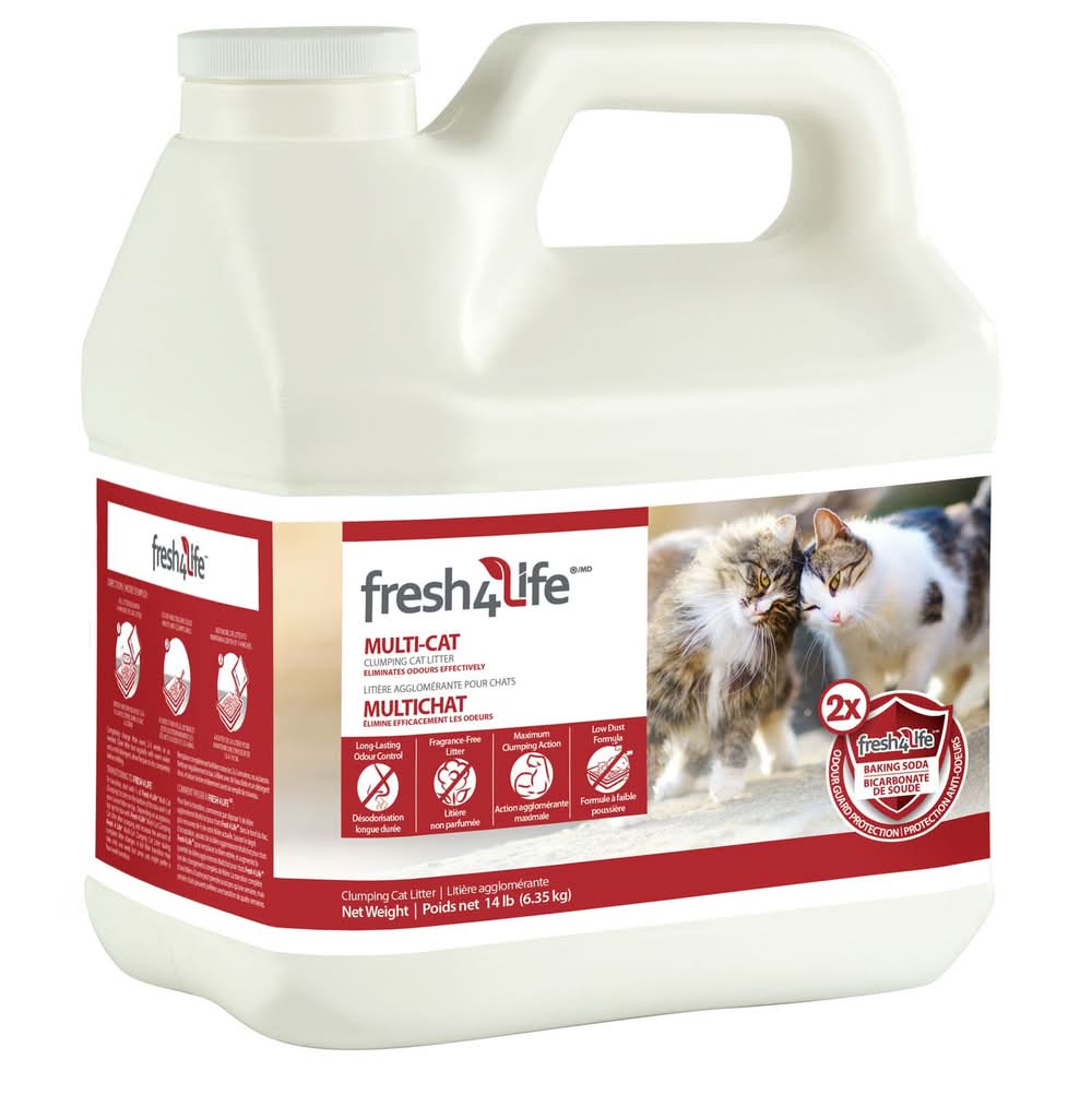 Fresh 4 Life Multi Cat Clumping Litter, 14 lb