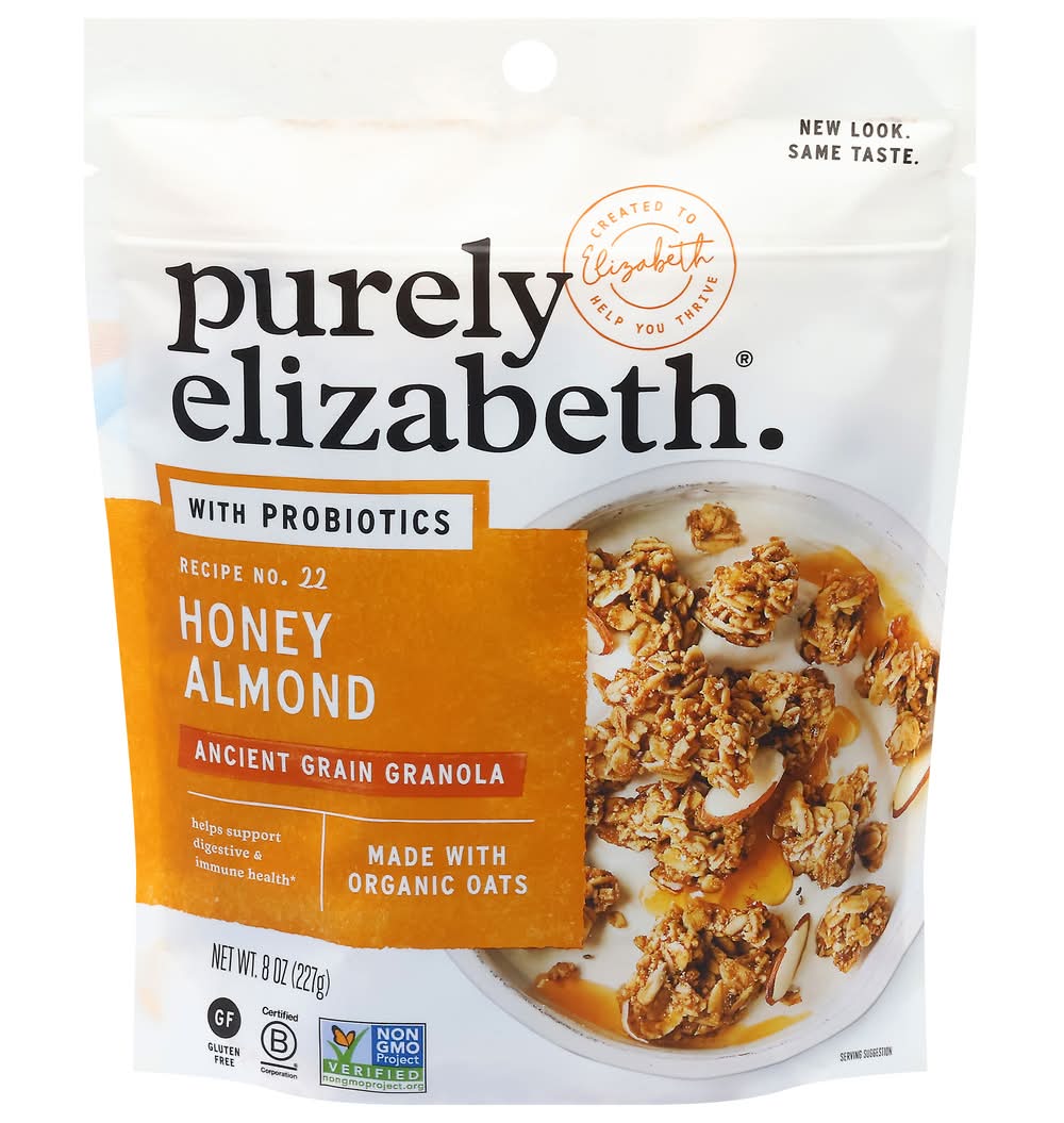 Purely Elizabeth Ancient Grain Granola With Probiotics, Honey Almond (8 oz)