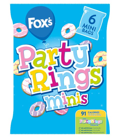 Fox's Minis Party Rings (6 pack)