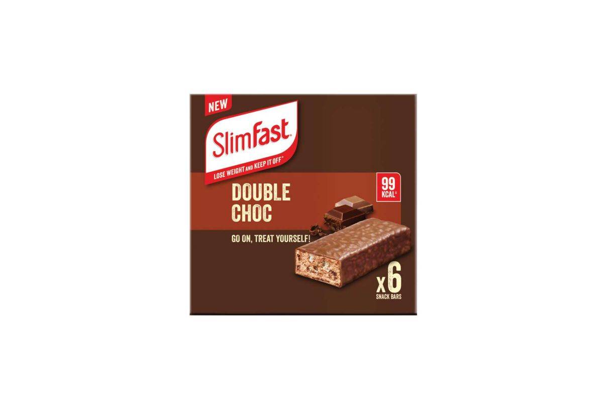 SlimFast Double Chocolate Snack Bar x 6 bars (6 x 25g)