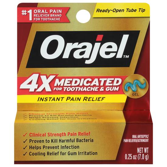 Orajel Oral Antiseptic Pain Reliever Astringent (0.25 oz)