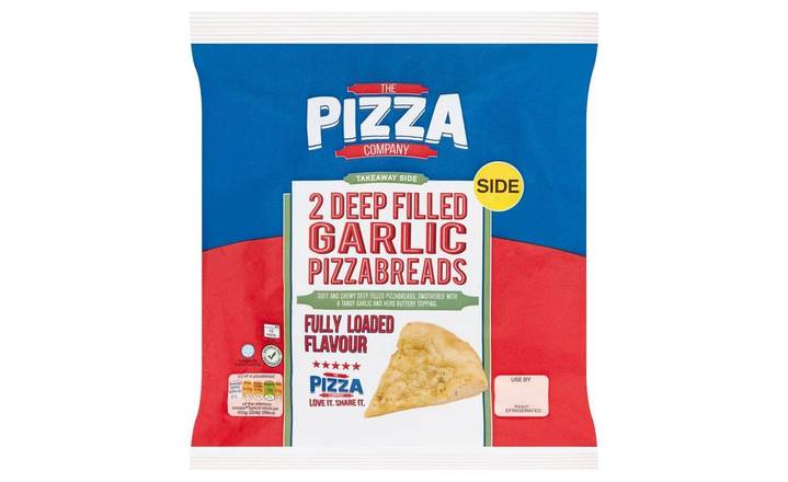 The Pizza Company Takeaway Side 2 Deep Filled Garlic Pizzabreads 230g (400177) 