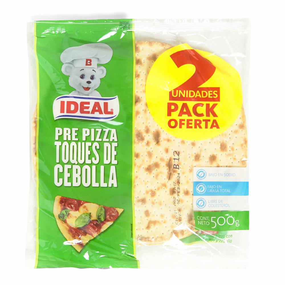 Ideal · Prepizza toques de cebolla (500 g)