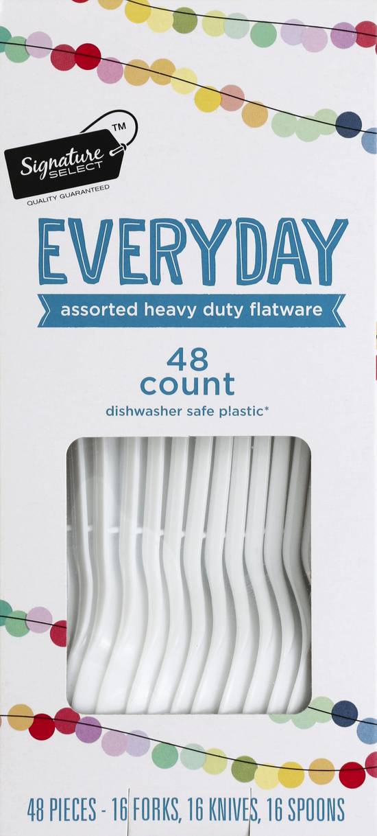 Signature Select Everyday Assorted Heavy Duty Flatware (48 ct)