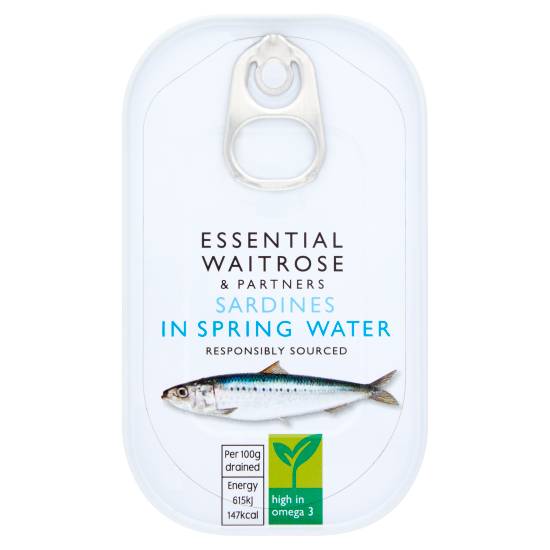 Essential Waitrose Sardines in Spring Water