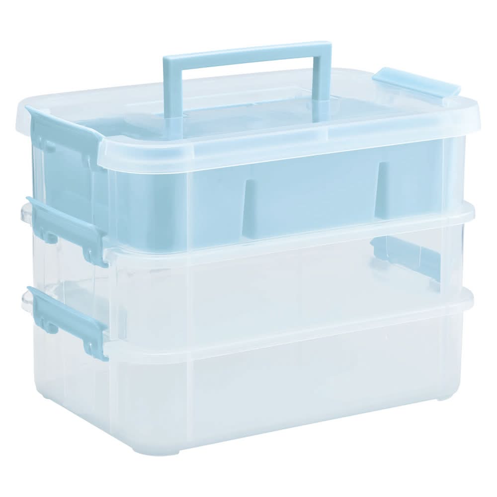 KIRKTON HOUSE Stackable Storage Box w/ Handle - Blue