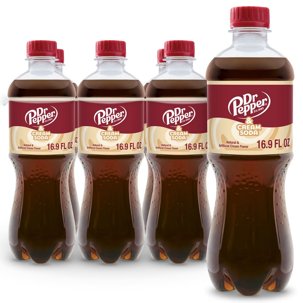 Dr Pepper Cream Soda (6 x 16.9 fl oz)