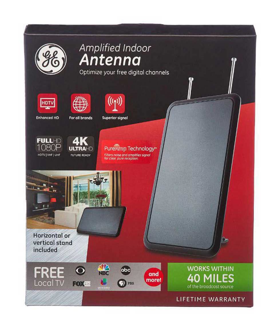 General Electric Amplified Flat Indoor Tv Antenna