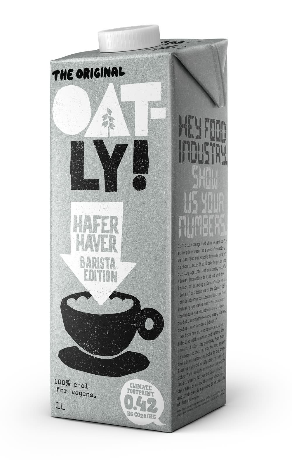 Oatly! - Boisson d’avoine édition barista (1L)