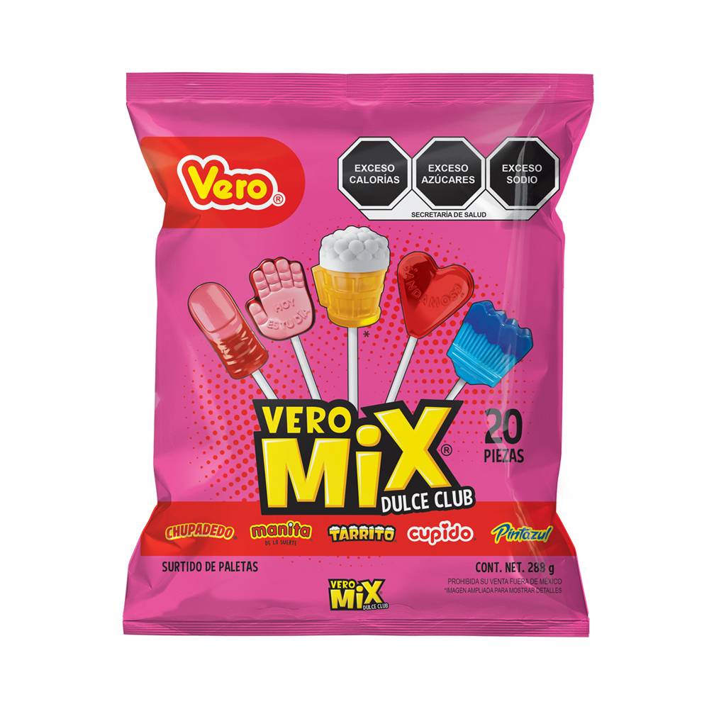 Vero · Paletas mix dulce club (20 un)