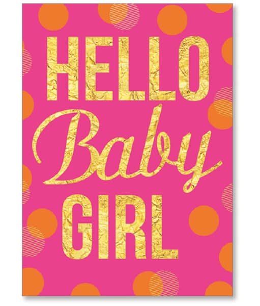 Viabella New Baby Girl Greeting Card, 5" x 7", Multicolor