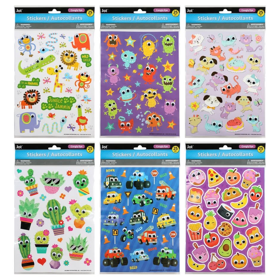 Jot Assorted Googly-Eye Stickers, 25-ct. Packs