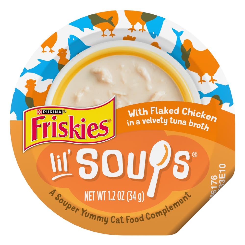 Purina Friskies Lil Soups With Flaked Chicken in a Tuna Broth Cat Wet Food (1.2 oz)