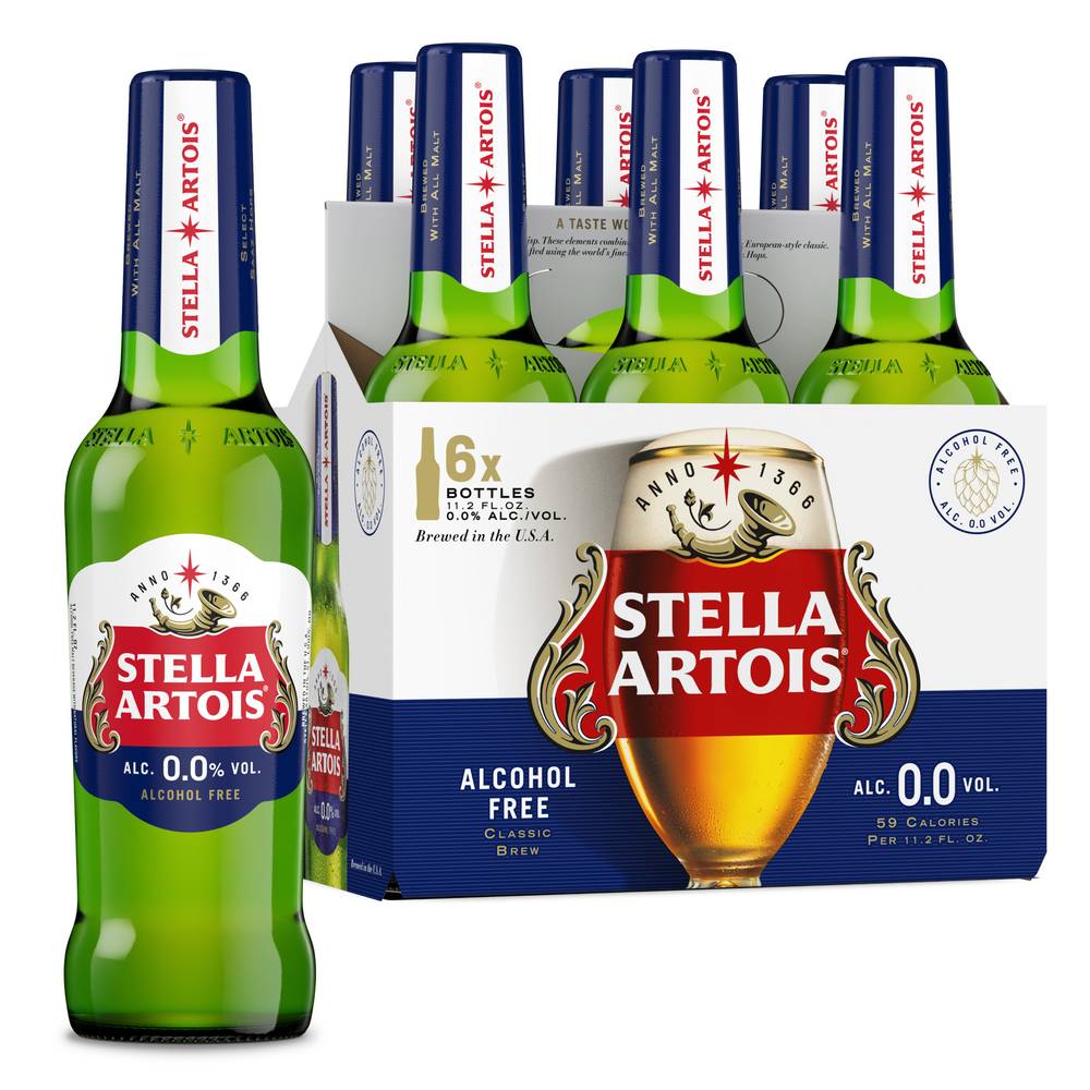 Stella Artois Alcohol Free Beer (6 x 11.2 fl oz)