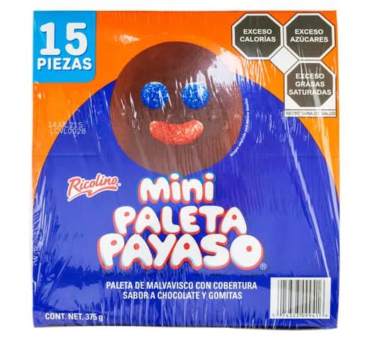 Ricolino · Mini paleta payaso (375 g)