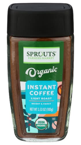 Sprouts Organic Light Roast Instant Coffee Jar