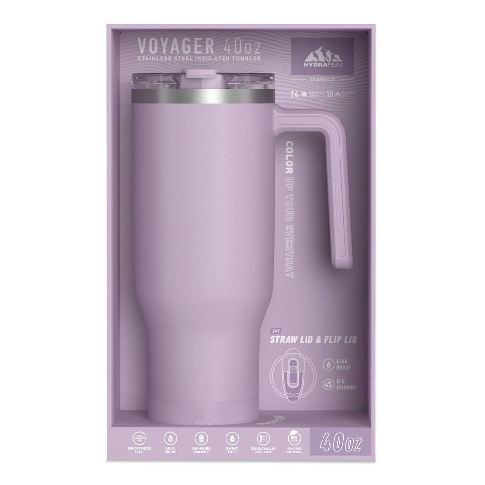 Hydrapeak Voyager Tumbler With Straw Lid (digital lavender)