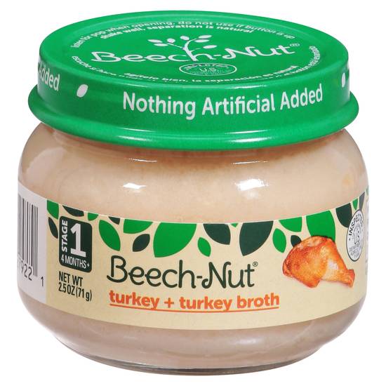 Beech-Nut Stage 1 Turkey + Turkey Broth Food For Baby (from about 4 months)