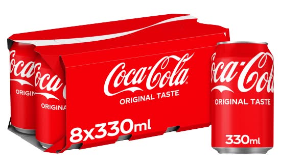 Coca-Cola Original Taste Soft Drink (8 x 330ml)