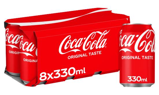 Coca-Cola Original Taste Soft Drink (8 x 330ml)