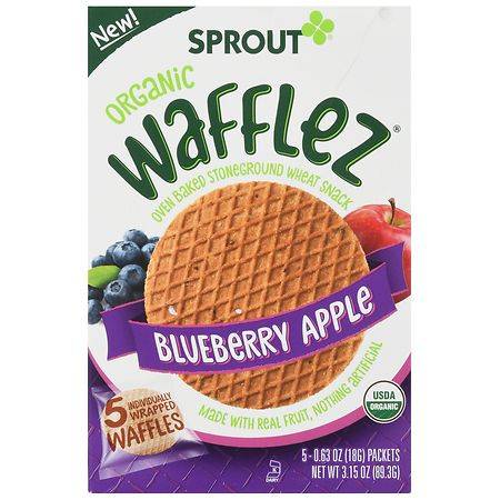 Sprout Toddler Wafflez Blueberry Apple - 0.63 oz x 5 pack