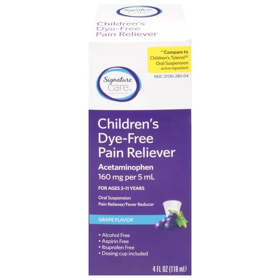 Signature Care Acetaminphen Child Dyefree Liquid (4 oz)