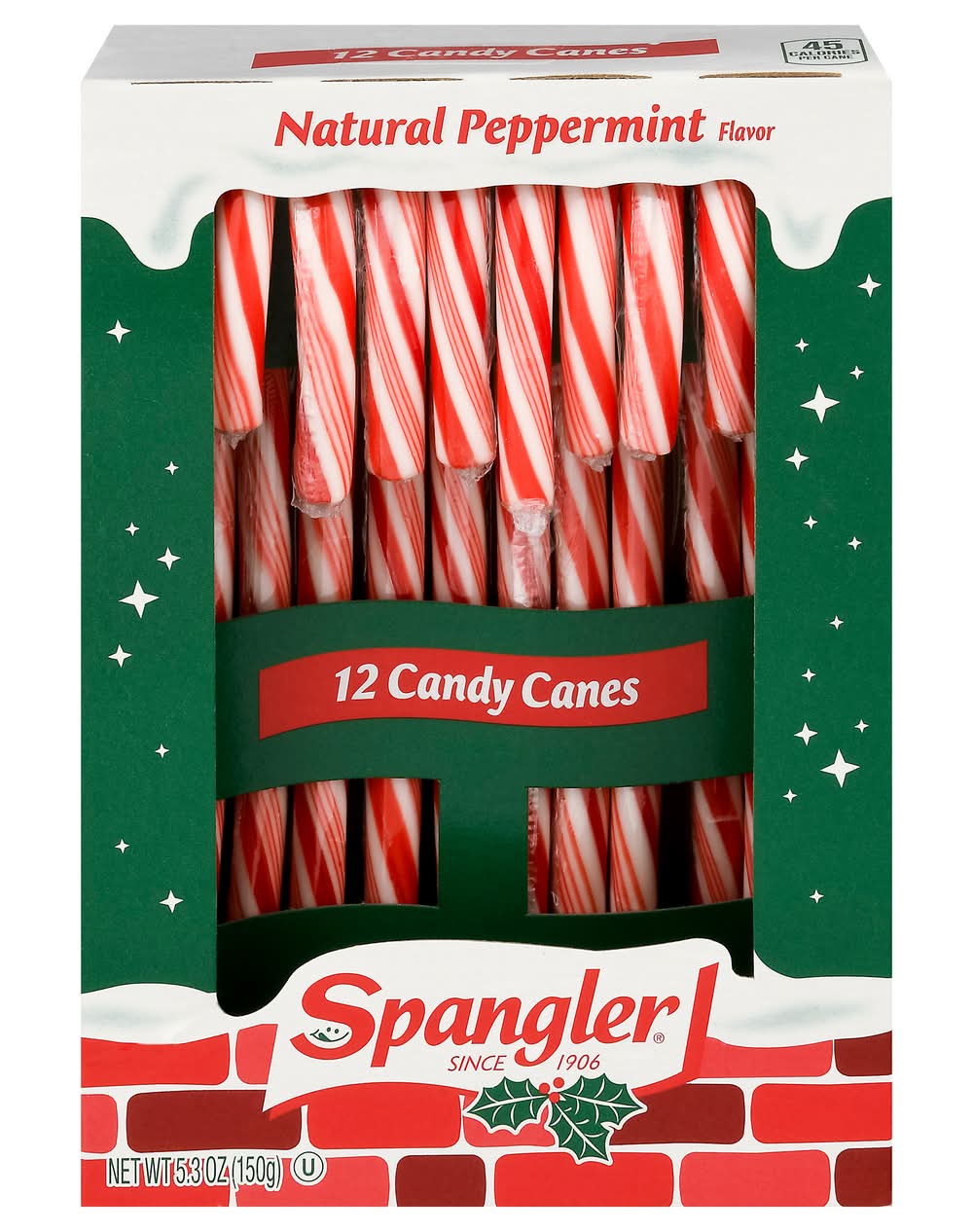 Spangler Candy Canes, Natural Peppermint (5.3 oz, 12 ct)