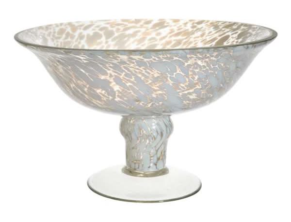 White Frit Glass Bowl, 6"