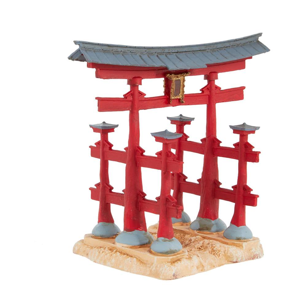 Top Fin® Asian Red Pagoda Aquarium Ornament