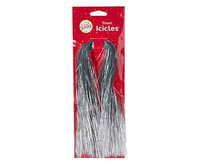 Silver & Iridescent Tinsel Icicles