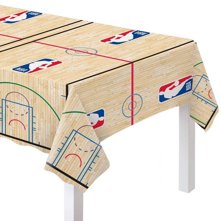 Wilson Basketball Court Plastic Table Cover, 54in x 102in