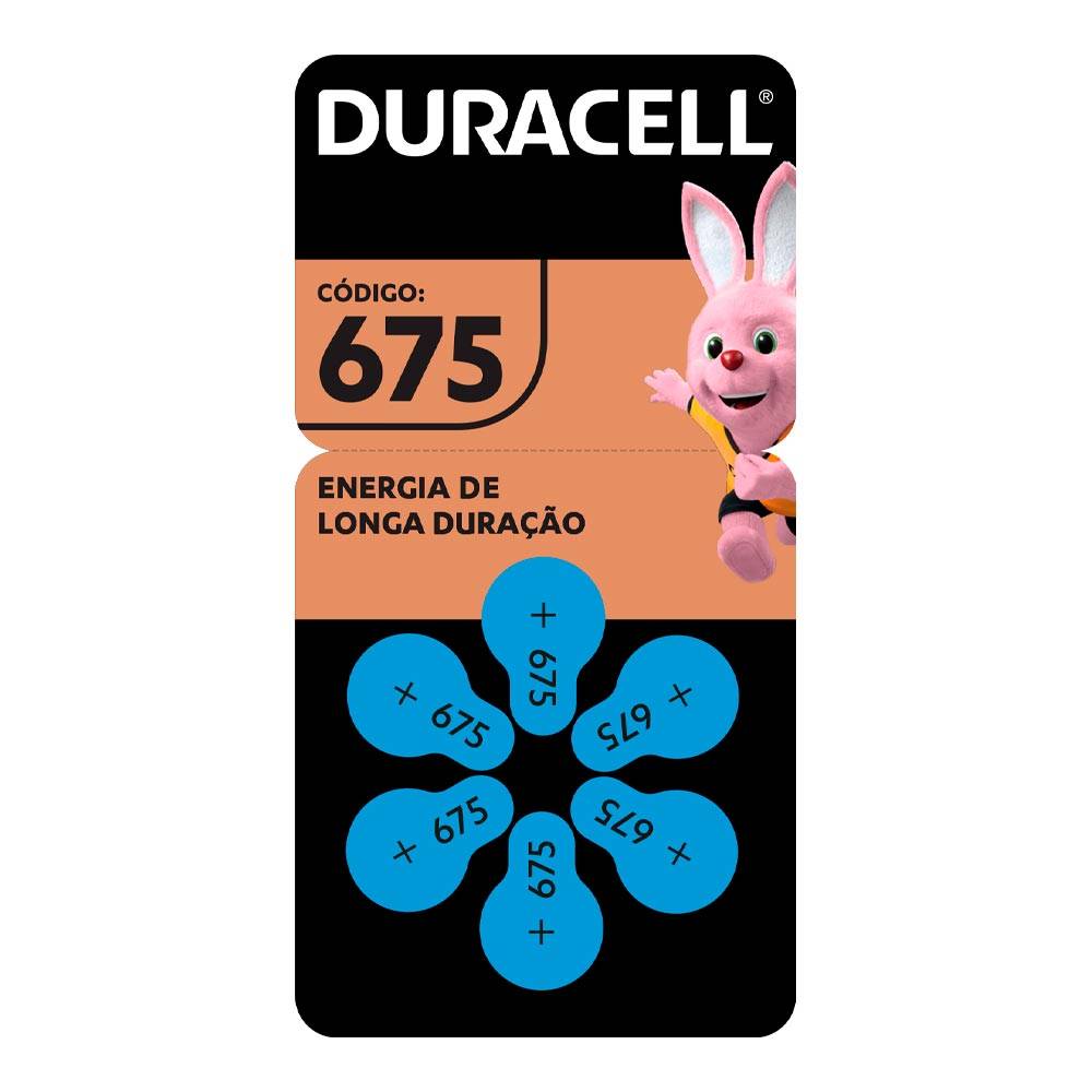 Duracell · Pilha para aparelho auditivo 675 (6 )