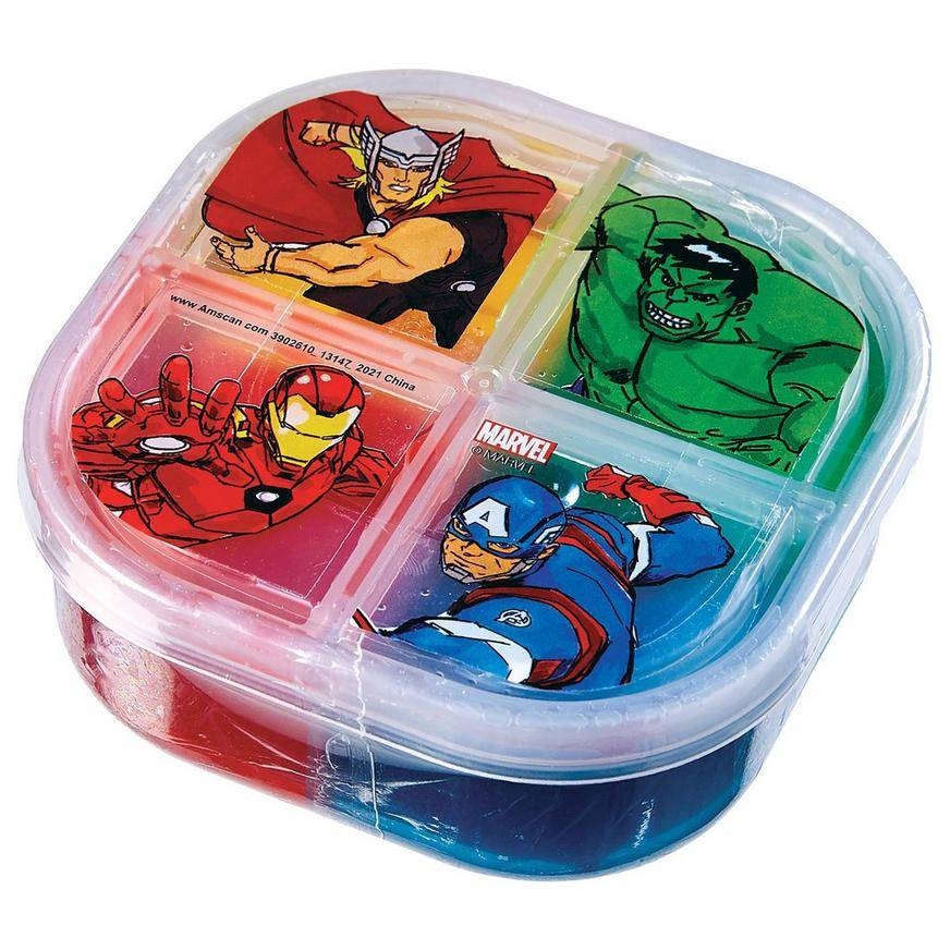 Party City 4 Color Avengers Slime, Red-Yellow-Green-Blue (4 ct)