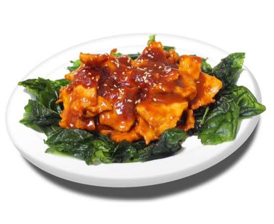 56a. Poulet et sauce de beurre d'arachides avec riz / Chicken with Peanut Butter and rice / 花生酱鸡肉饭