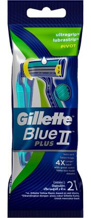 Gillette Blue II Plus 2 Count Razor