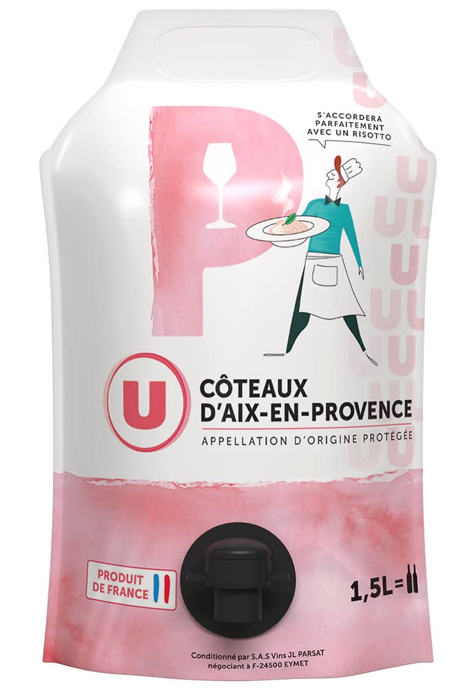 Les Produits U - Vin rosé coteaux d'aix en provence domestique (1,5L)