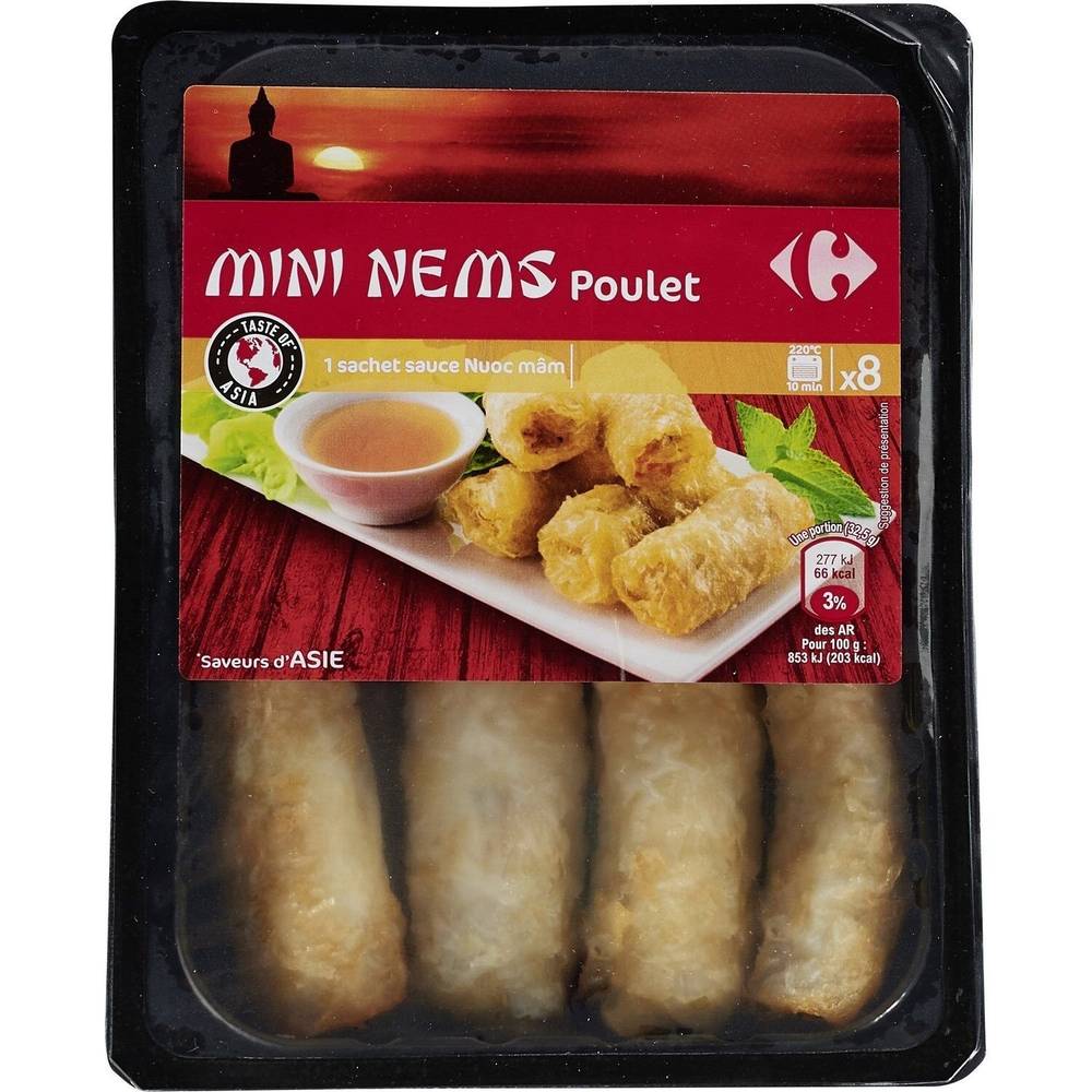 Carrefour Sensation - Mini nems poulet sauce nuoc m�âm (8 pièces)