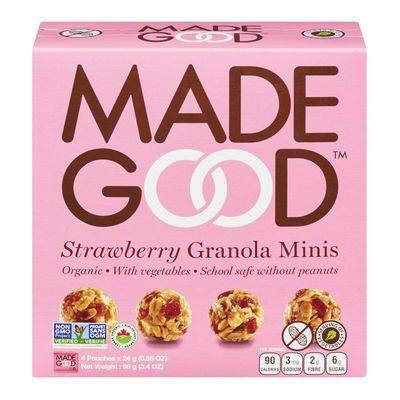 Made good minis granola aux fraises bio (4 x 24 g) - organic strawberry granola minis (4 x 24 g)