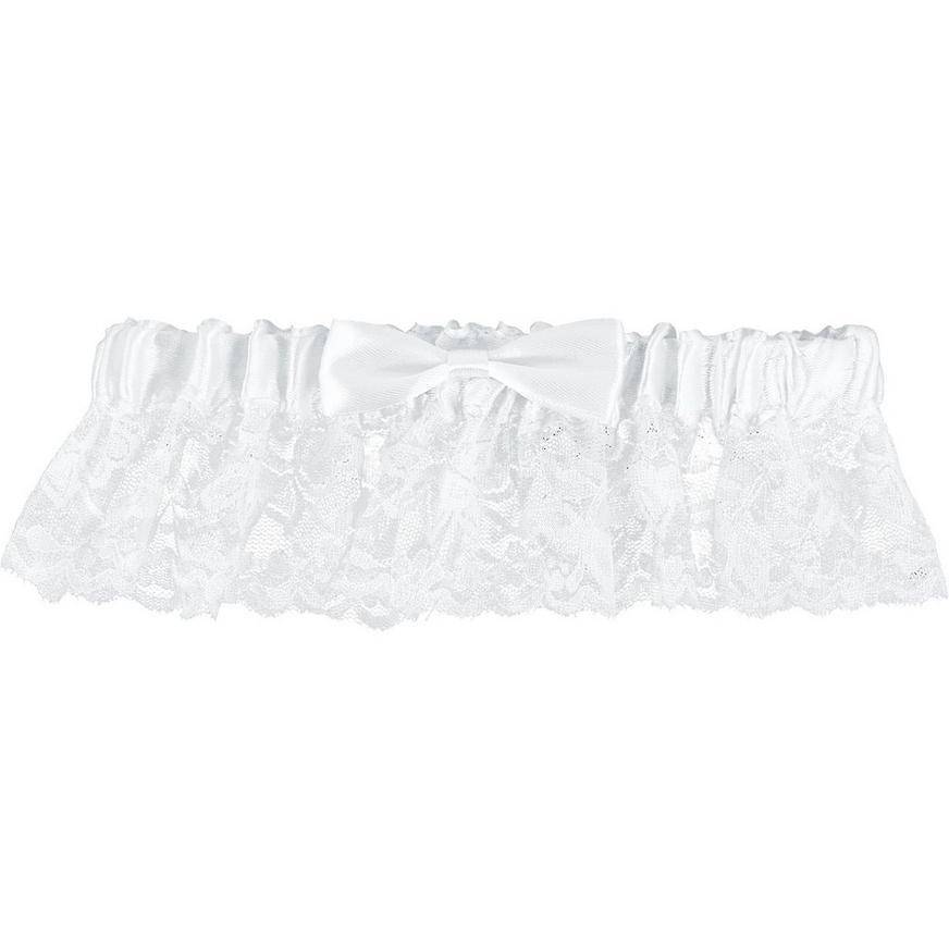 Party City Elegant Wedding Garter (white )