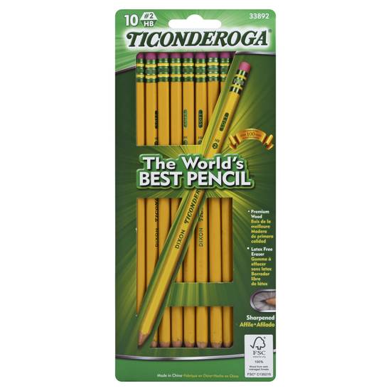 Dixon Ticonderoga Company #2 Hb Pencils (10 ct)
