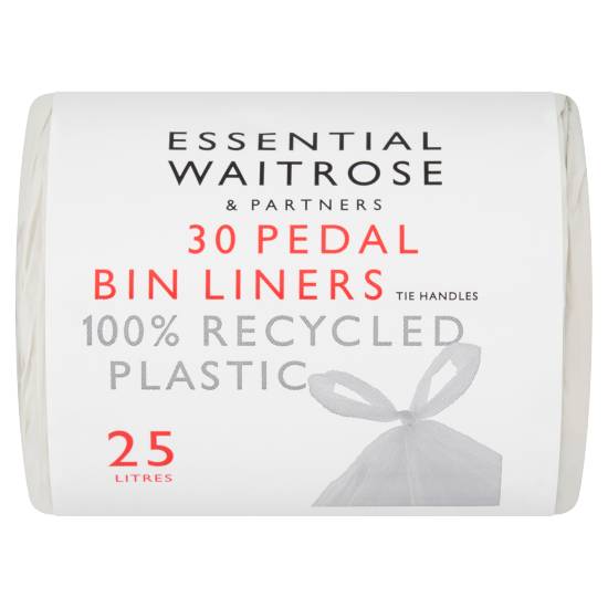 Essential Waitrose & Partners Pedal Bin Liners Tie Handles