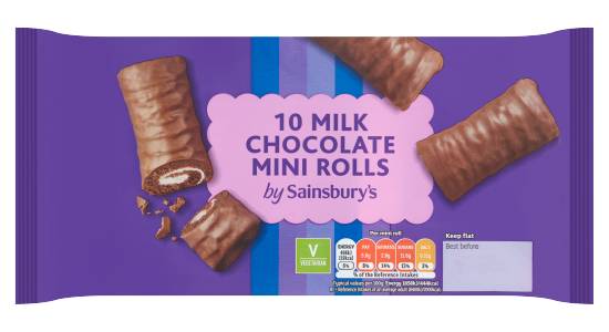 Sainsbury's Chocolate-Vanilla, Mini Rolls (10 pack)