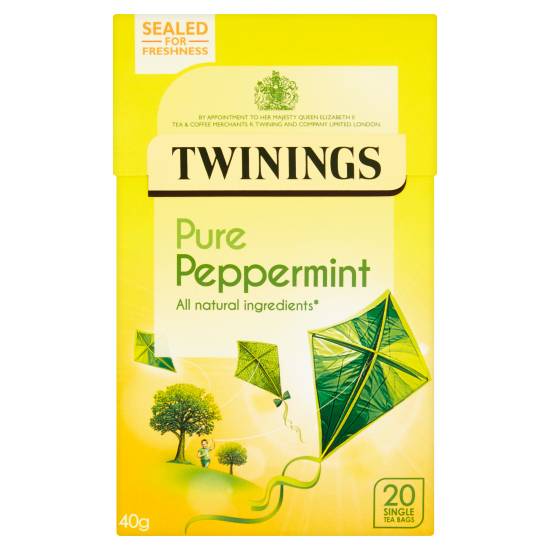 Twinings Peppermint, Pure Single Tea Bags (20 pack)