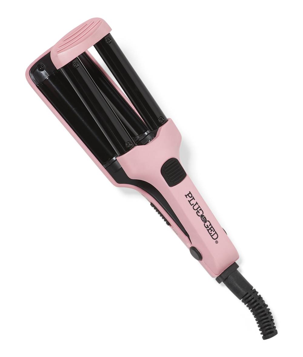 Plugged In Tourmaline Ceramic Stow'n Go Mini Deep Waver, Baby Pink