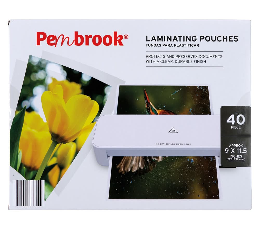Pembrook Letter Size Laminating Pouches
