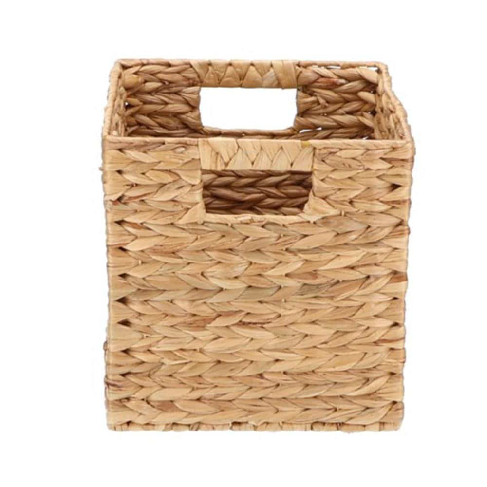 allen + roth Natural Baskets (10.5-in W x 11-in H x 10.5-in D) Natural Water Hyacinth Basket | FSI-11CWH