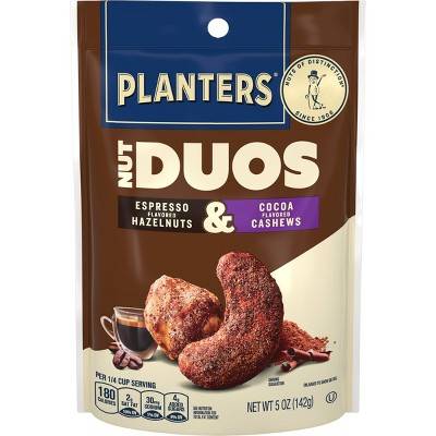 Planters Nut Duos Cocoa Cashews and Espresso Hazelnuts (5 oz)