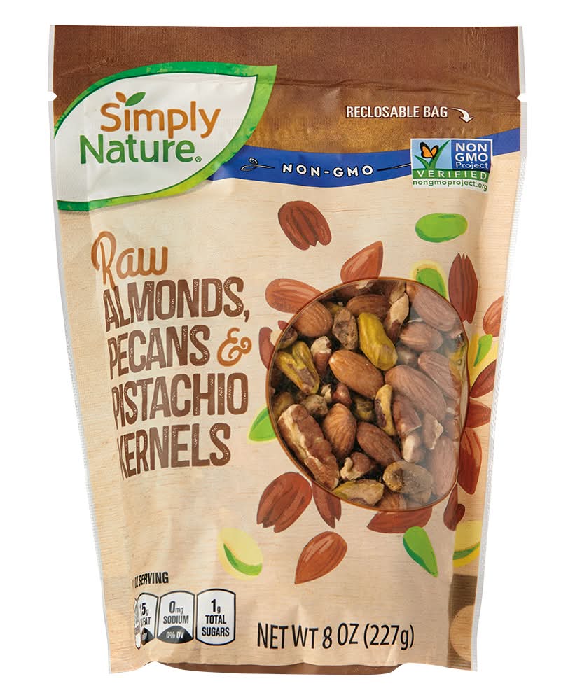 Simply Nature Raw Almonds Pecans & Pistachio Kernels (8 oz)